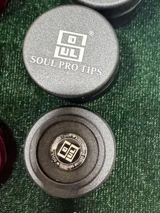 Factory Wholesale Premium Multi Layer Leather Pool Cue Tips Billiard Snooker Cue Tip Individually Packed, photograph 6