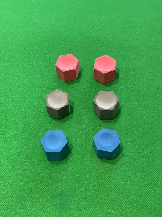High Quality/Blue/Grey/Red/Hexagonal Billiard Chalk/Professional Billiard Accessory CueChalk