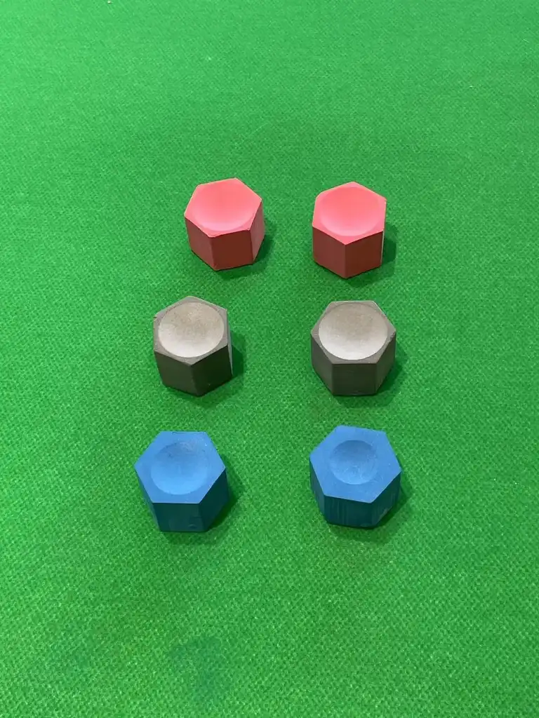 High Quality/Blue/Grey/Red/Hexagonal Billiard Chalk/Professional Billiard Accessory CueChalk