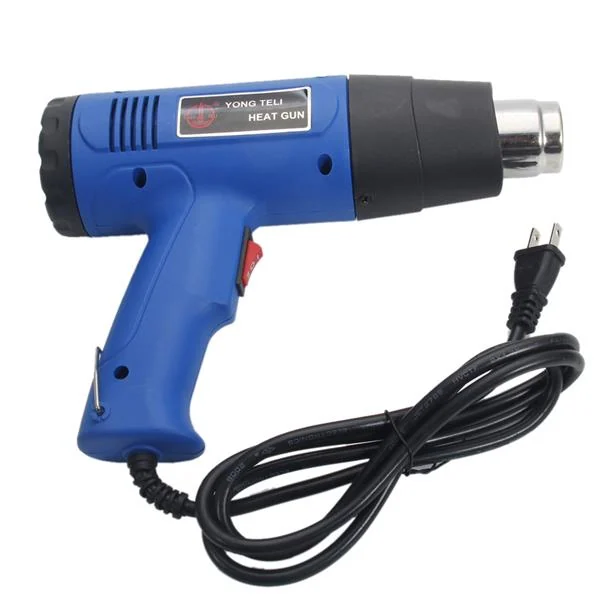 Side view of the heat gun showing the control dial and temperature settings