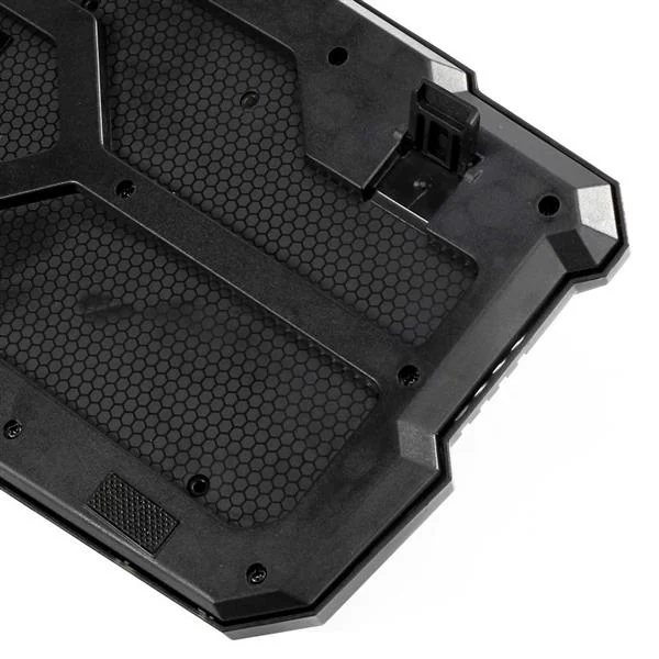 Top-down view of the keyboard with all 10 multimedia function keys visible