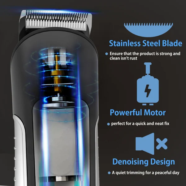 Detail trimmer attachment used on a mustache and sideburns