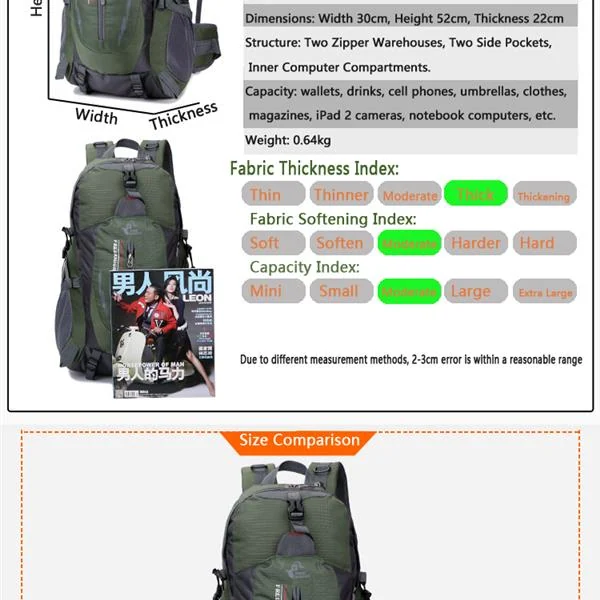 Pack next to a hiking boot and outdoor gear in a natural setting