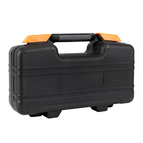 Hand holding the tool kit with the case open and tools visible