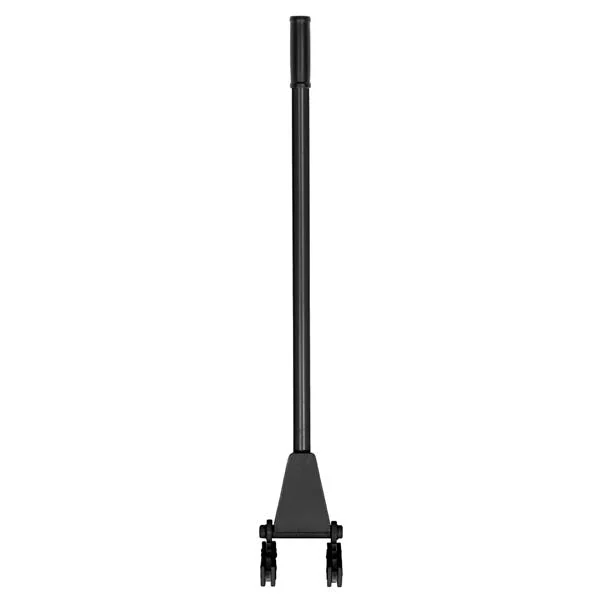 Tool laid flat on a workbench with the black finish and iron steel texture visible