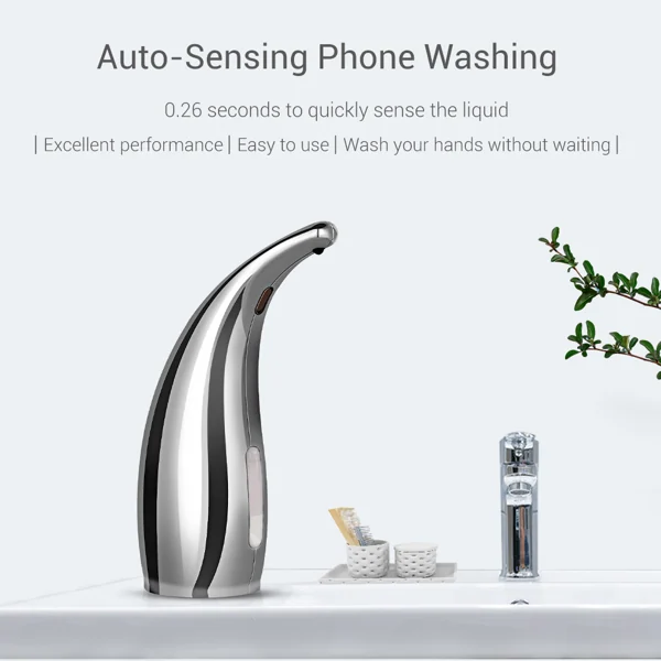 Soap dispenser next to a sink in a kitchen setting