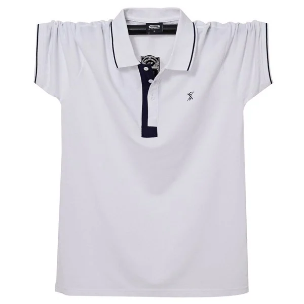 Front and back view of the polo shirt with logo placement options