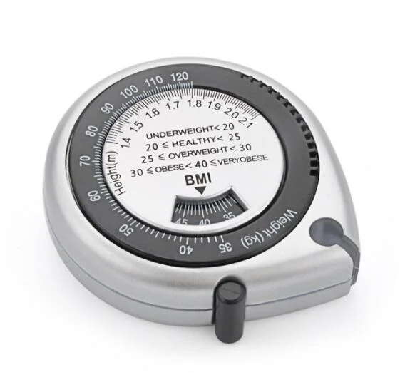 Close-up of the 150cm tape showing calibrated markings and silver finish