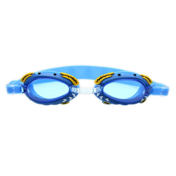 Swimming bag open, showing the goggles, cap, earplugs, and other components inside