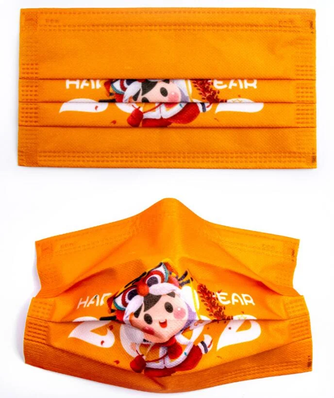 Side view of the 3D contoured shape of the KN95 mask