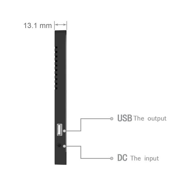 Digital LED Mirror Surface Alarm Clock with USB Charging Ports, product photo 7
