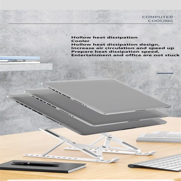 Top-down view of the hollow-out heat dissipation design on the stand