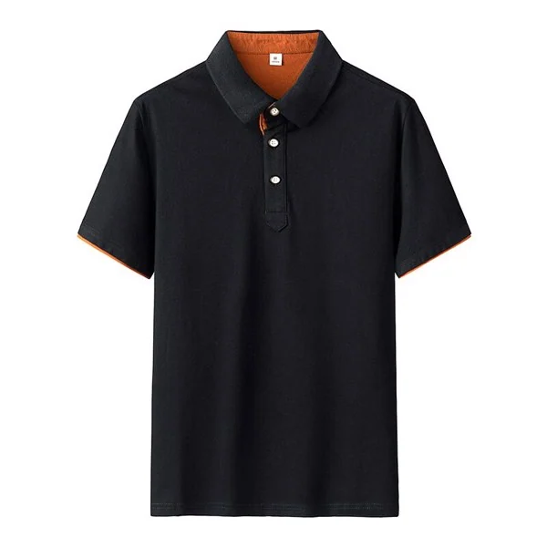 Back view of the cotton polo shirt with clean lines and no visible logos