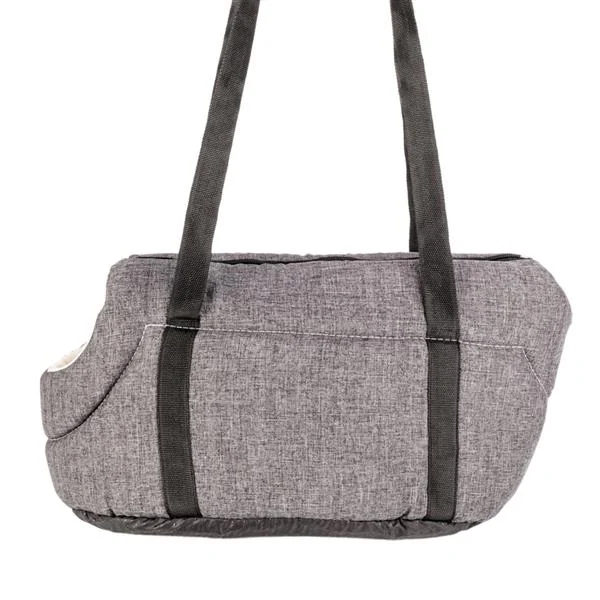 Top-down view of the pet carrier showing the opening and internal structure