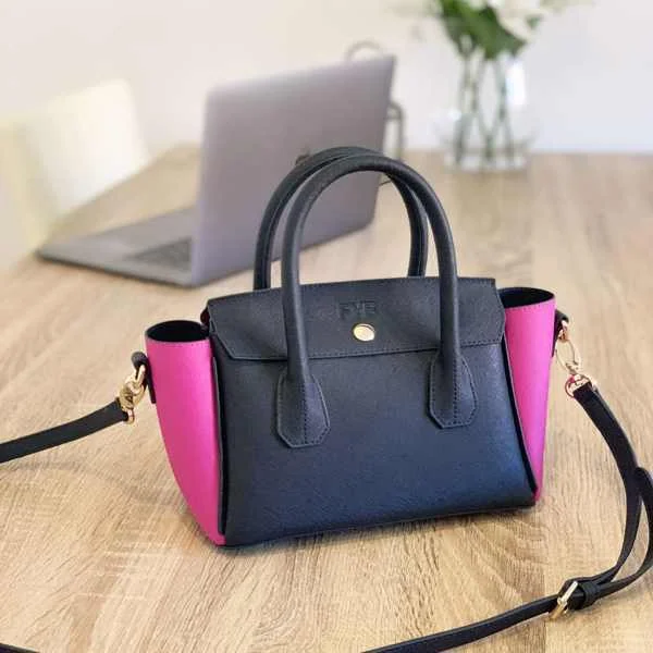 Side view of the handbag showing the 11.42