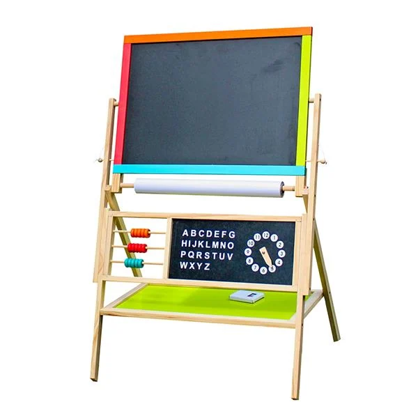 Side view of the easel showing its compact and storable design