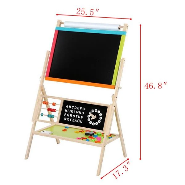 Easel placed in a classroom setting with multiple children using it