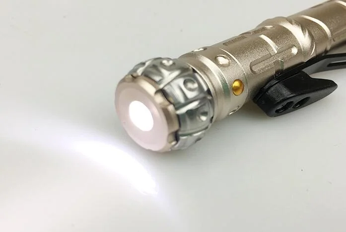 Pen with the ballpoint refill removed, showing the internal refill mechanism