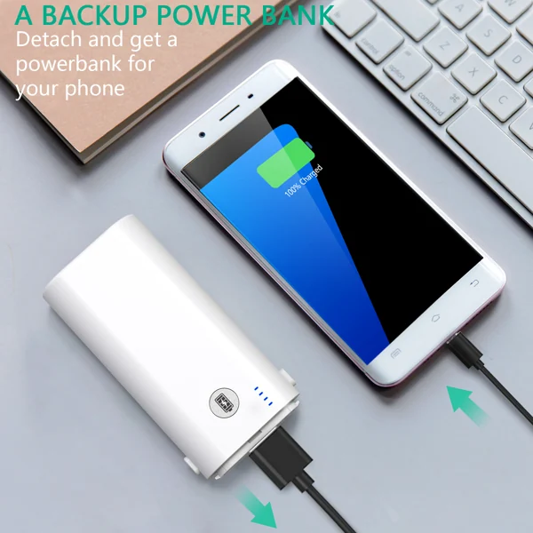 Fan next to a smartphone, showing the power bank function