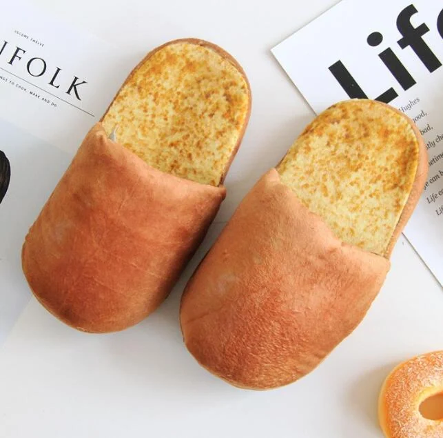 Slippers worn on a foot inside a home setting, showing fit and comfort