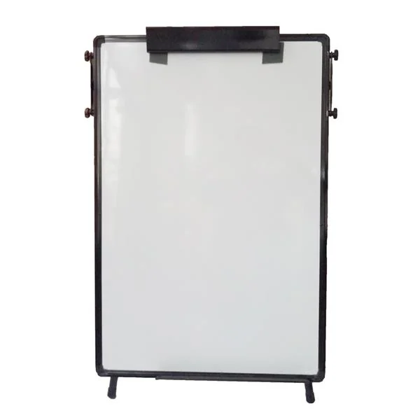 Whiteboard with included accessories laid out on a desk