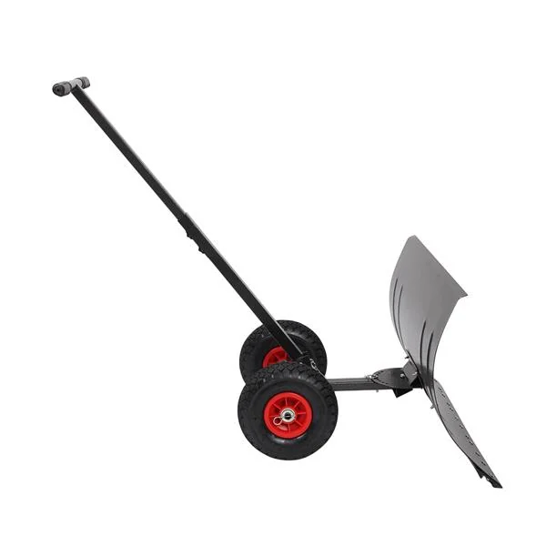 Side view of the high pit shovel and large wheels on the snowplow