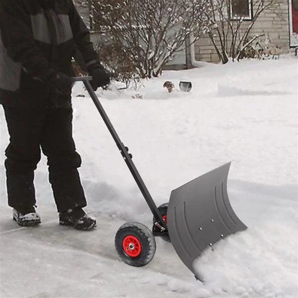 Top-down view of the snowplow showing the shovel and parallel bar alignment