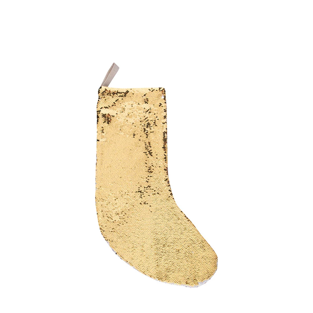 Stocking laid flat with the printed side visible, showing the full design and interactive feature