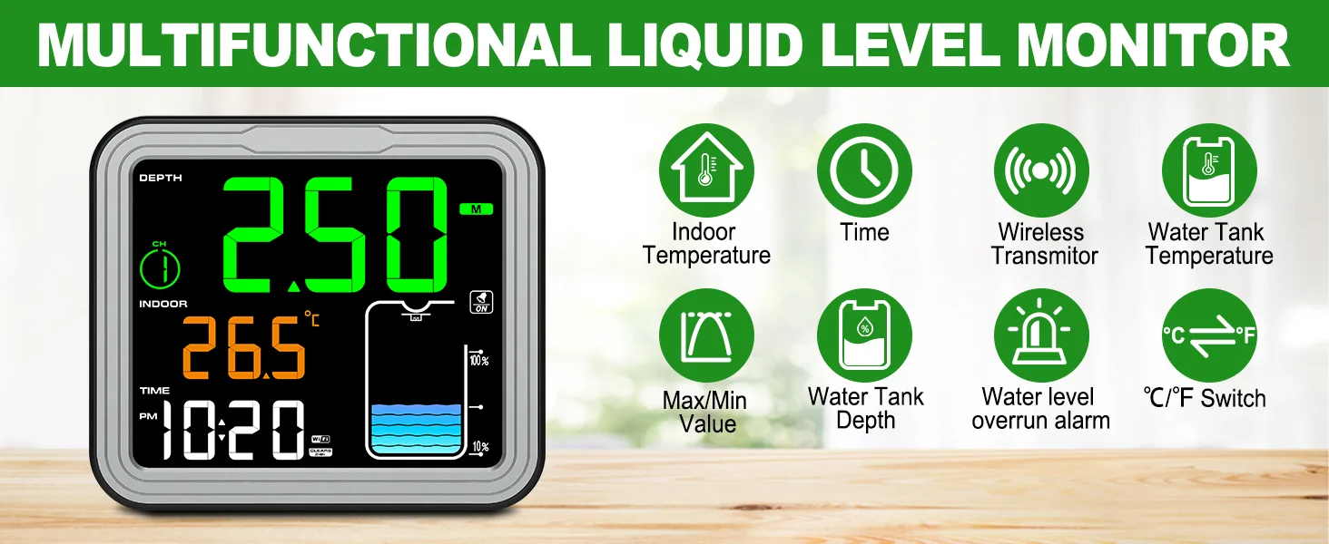 FT-0024 8 or 16 channel Wireless Ultrasonic Tank Liquid Level Meter - view 12