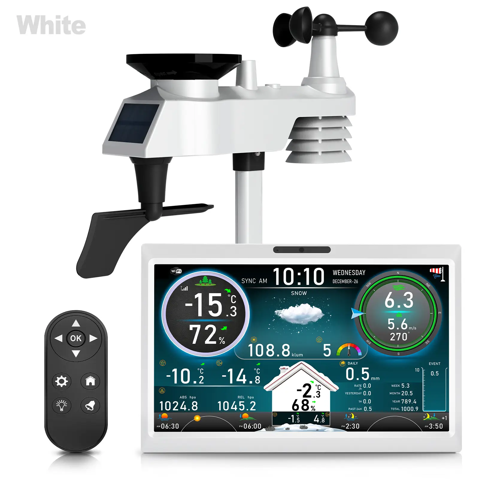 FT-1006 10.1 inch TFT Display WiFi Weather Station Wi-Fi weather station