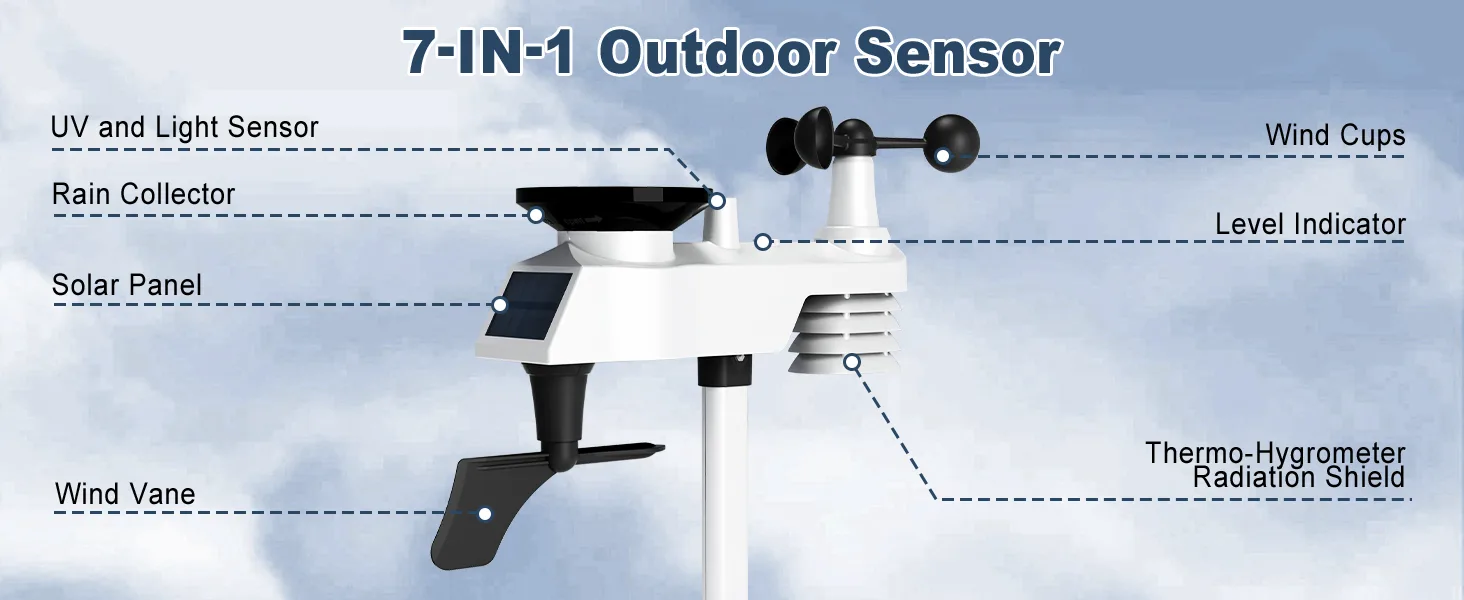 FT-1006 10.1 inch TFT Display WiFi Weather Station - view 12