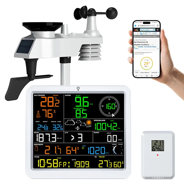 FT0390 WIFI Large Screen Professional Weather Station with CO2 Wi-Fi weather station