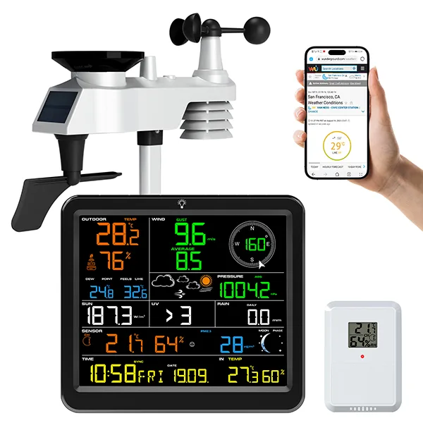 FT0390 WIFI Large Screen Professional Weather Station with PM2.5 Wi-Fi weather station