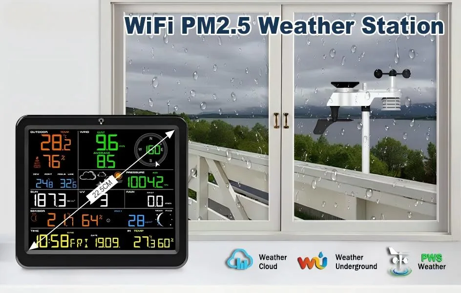 FT0390 WIFI Large Screen Professional Weather Station with PM2.5 - view 7