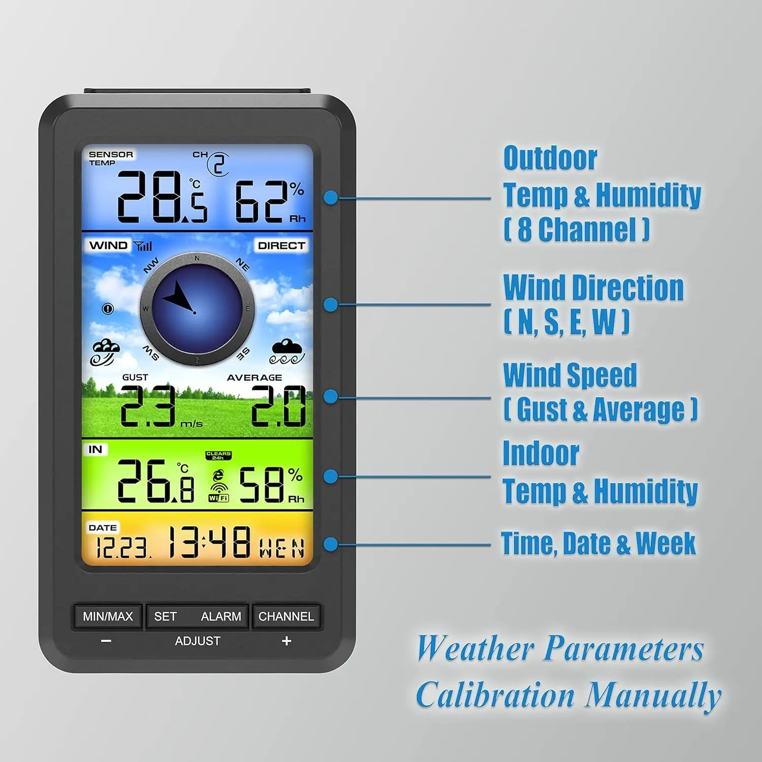 FT0214 Wireless Weather Station Wind Gauge - view 2