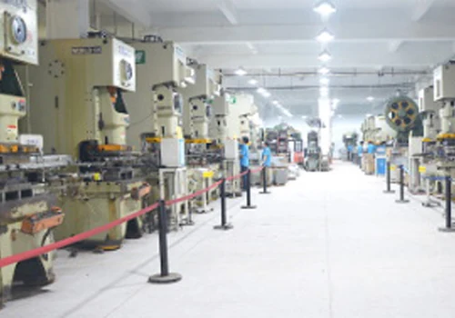 Stamping press shop. Chassis panels are formed here from SPCC and SGCC coil, which is where the sheet gauge qu
