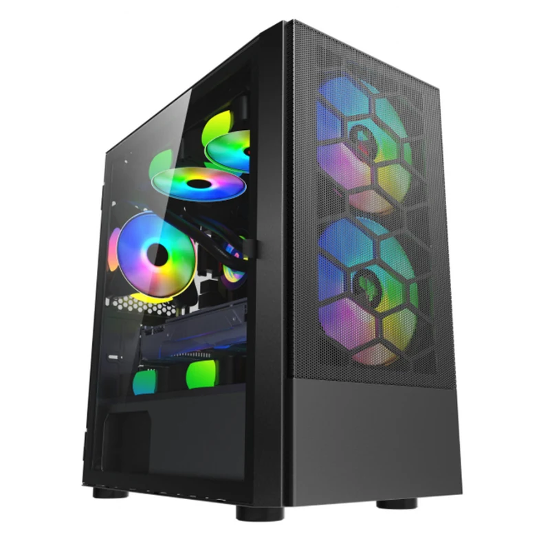 Model 8505 Tempered Glass Micro ATX Gaming Case - Gaming Case manufactured by Ulike Technology