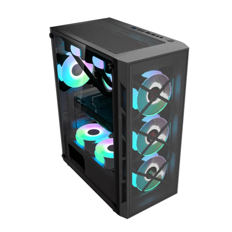 Model 8602 Tempered Glass Micro ATX Gaming Case view 3