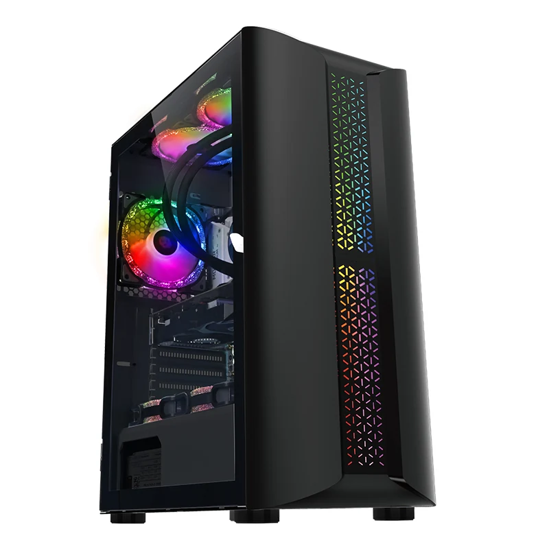 Model 8603 Tempered Glass Micro ATX Gaming Case - Gaming Case manufactured by Ulike Technology