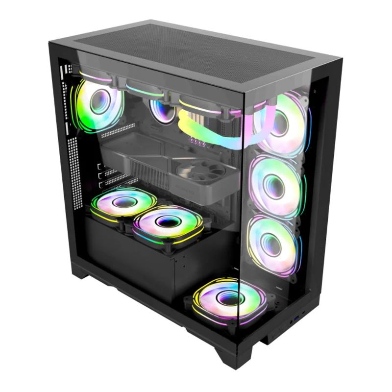 Model U02 Tempered Glass ATX Gaming Case view 2