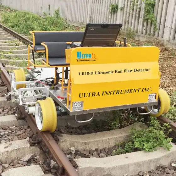 UR18-D dual rail ultrasonic flaw detection vehicle on track