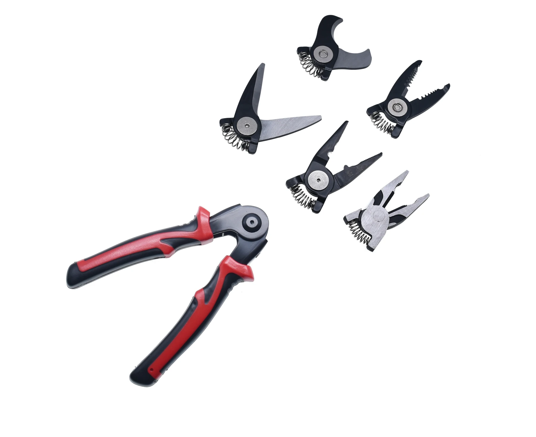 5 in 1 multi function pliers with five interchangeable heads