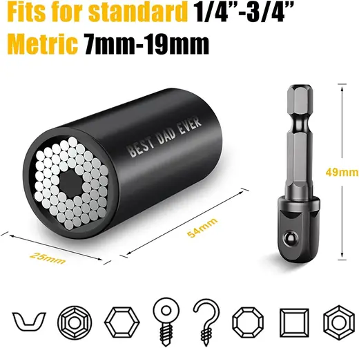 3pc Dr 3/8 Inch 7-19mm Universal Socket Set - view 4