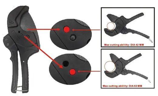 Two Gear Adjustable Pipe Cutter Dia 26 42mm