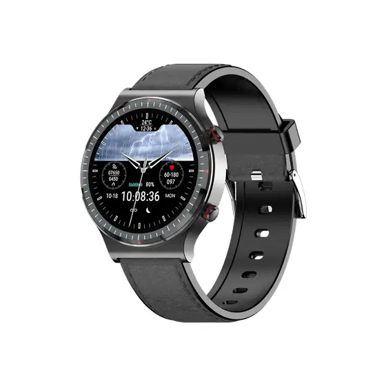 Medical Grade ECG HRV Monitor Smart Watch SpO2 Body Temperature Round Smart Watch - view 2