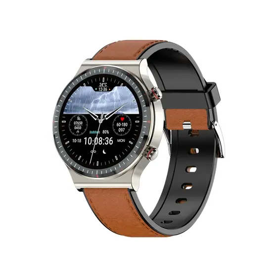Medical Grade ECG HRV Monitor Smart Watch SpO2 Body Temperature Round Smart Watch - view 4