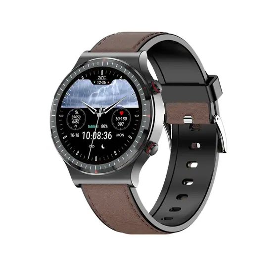 Medical Grade ECG HRV Monitor Smart Watch SpO2 Body Temperature Round Smart Watch - view 5