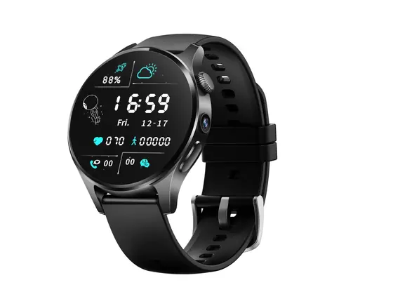 Round 4G SIM Card Android GPS ECG SpO2 Heart Rate Infrared Body Temperature Digital Smart Health Watch - view 3