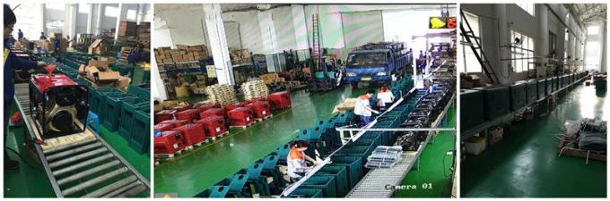 Assembling line for portable generators