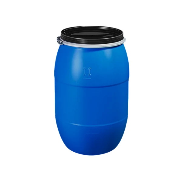 120 litre blue open top plastic drum